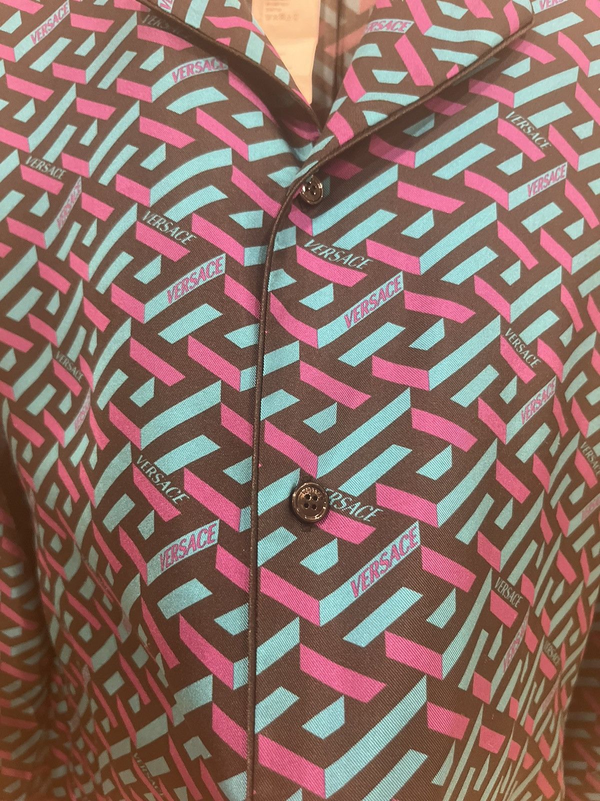 Versace greca print.silk pajama shirt.jacket size6 Size US M / EU 48-50 / 2 - 10 Thumbnail