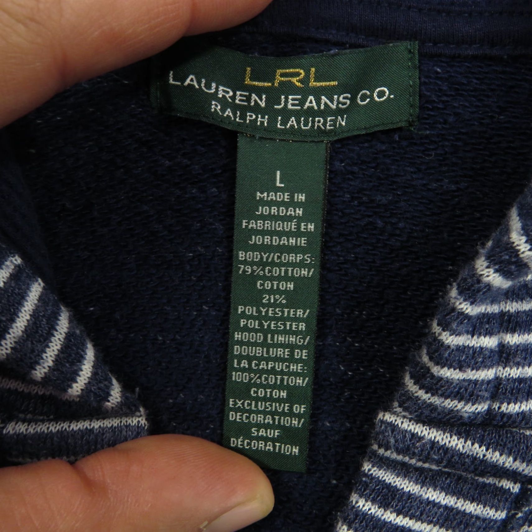 Ralph Lauren VINTAGE Ralph Lauren Hoodie Women Small Brass Lobster Clasp Pullover Sweater Mariniere Size S / US 4 / IT 40 - 6 Thumbnail