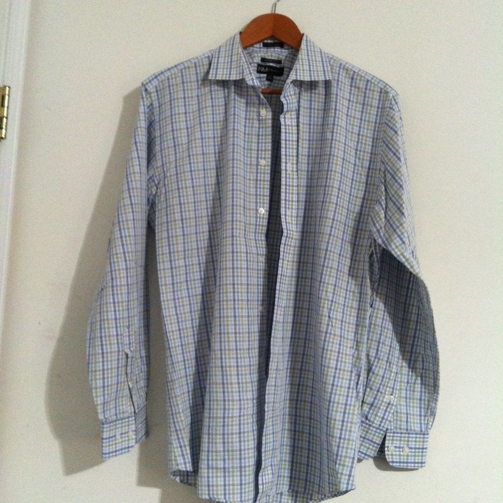 Neiman Marcus NEIMAN MARCUS MENS COTTON DRESS SHIRT SIZE: 16/34-35 Size US L / EU 52-54 / 3 - 3 Thumbnail
