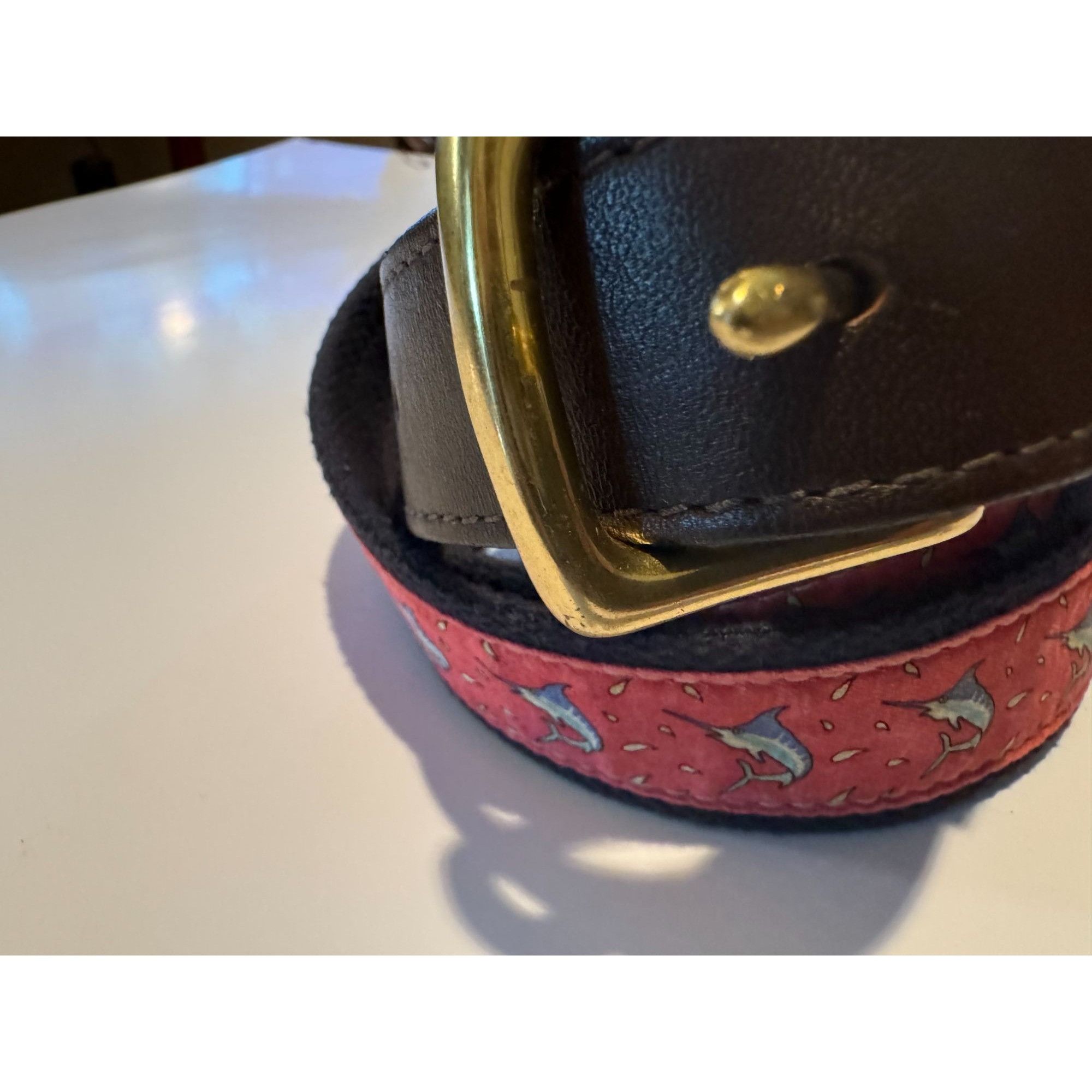 Vineyard Vines Vineyard Vines Men’s Size 36 Blue Shark Fish Belt Size 36 - 1 Thumbnail