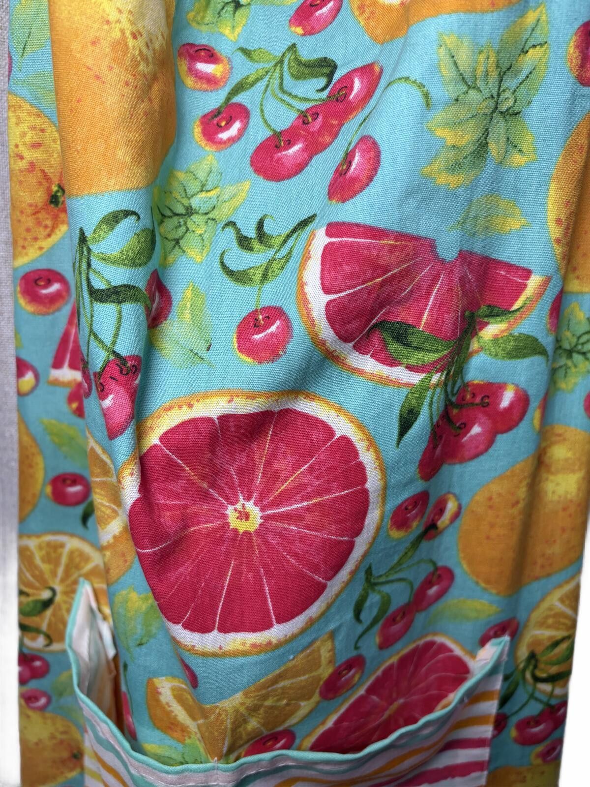 Other Pantry 100% Cotton Fruit Print Apron with Pocket Size ONE SIZE - 5 Thumbnail