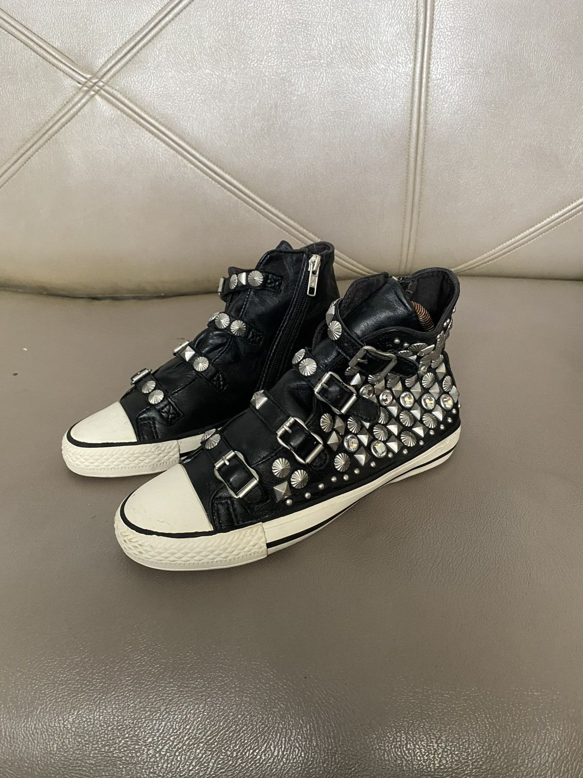If Six Was Nine ASH Studded leather high top sneakers Size US 7 / IT 37 - 2 Thumbnail