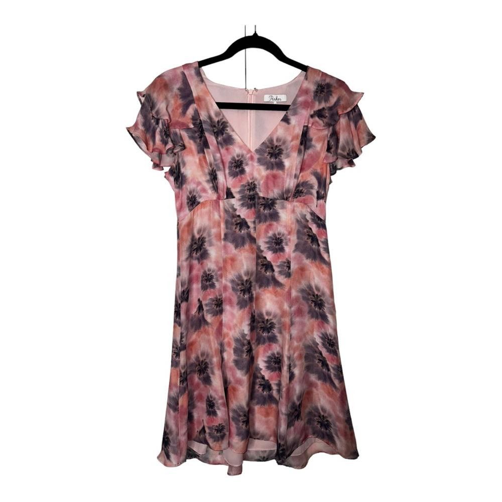 Packer Shoes Parker l Silk Shift Women's Dress Feathered Floral Small Size S / US 4 / IT 40 - 2 Thumbnail