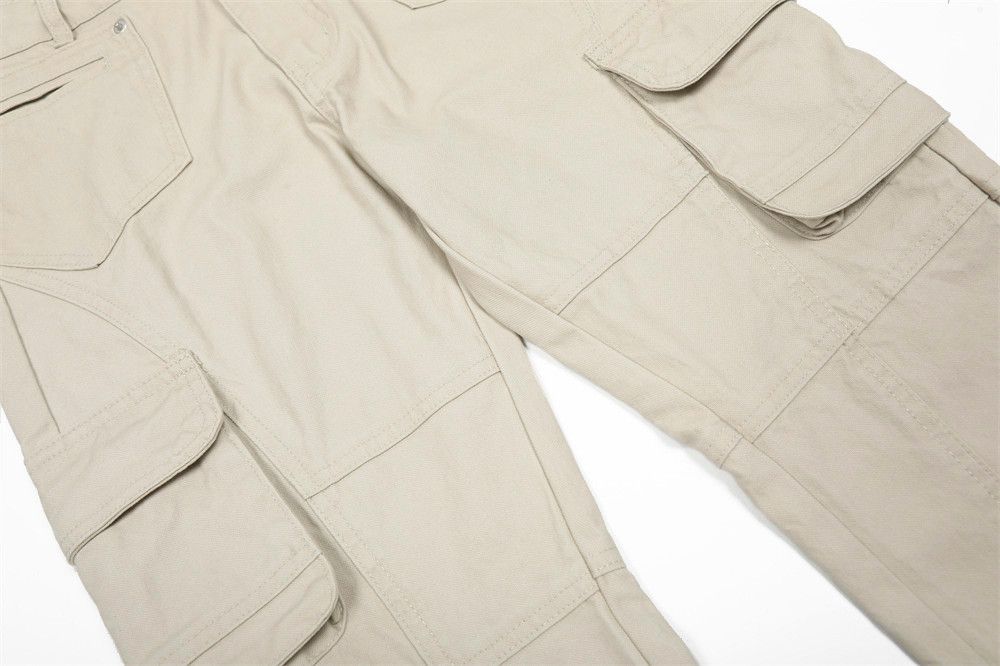 Vintage Men's multi-pocket stitching loose straight cargo trousers Size US 32 / EU 48 - 4 Thumbnail