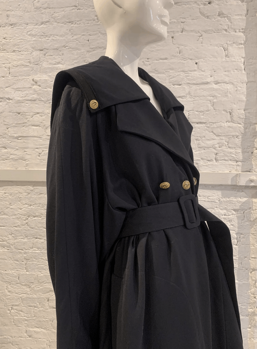 Marithe + Francois Girbaud Marithe Francois Girbaud 1990s Double Beasted Maxi Coat Size M / US 6-8 / IT 42-44 - 7 Thumbnail