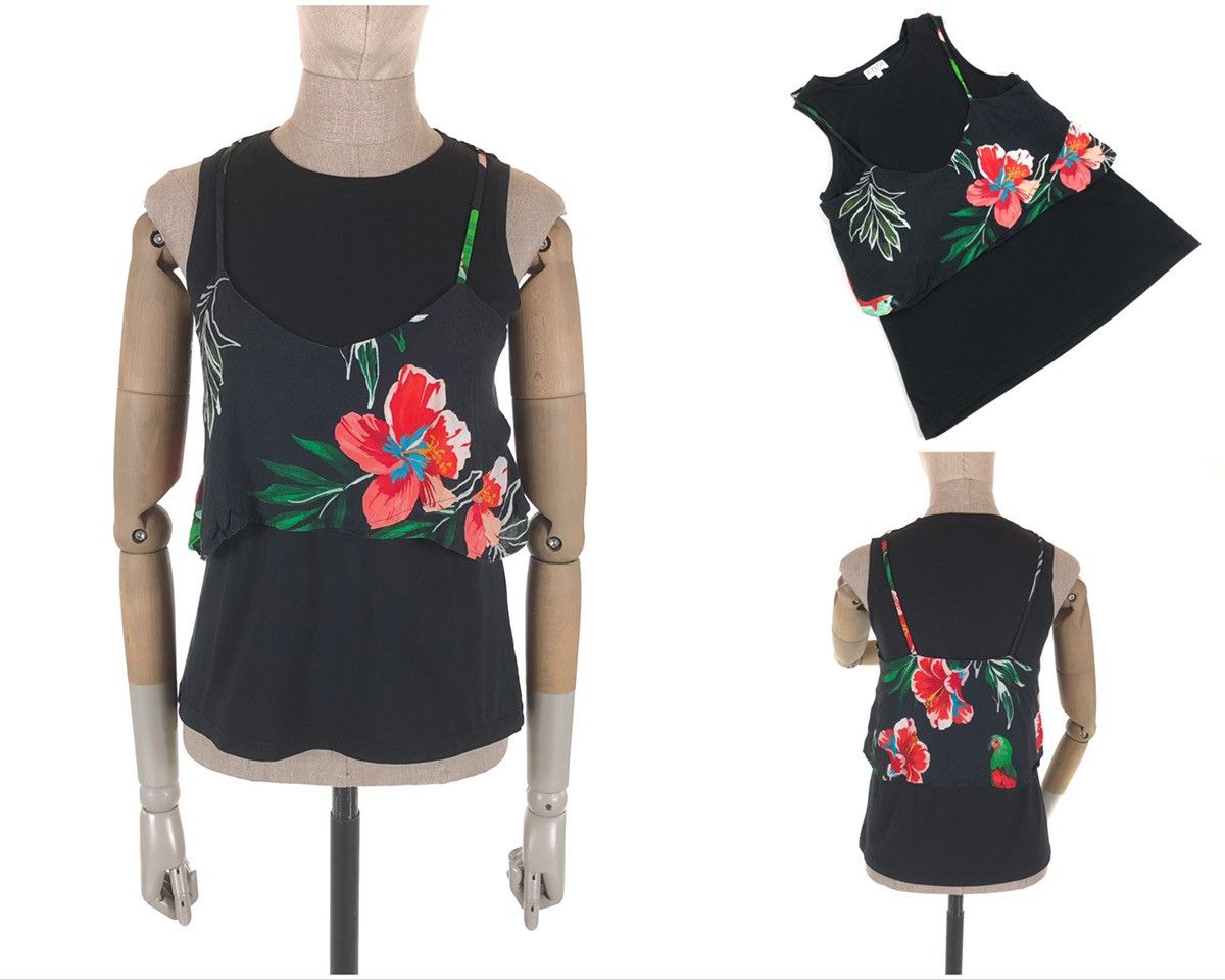 Iris von Arnim × Margaret Howell CLAUDIE PIERLOT Paris Tikisha Floral Print Sleeveless Top T-Shirt Blouse Size S / US 4 / IT 40 - 1 Thumbnail