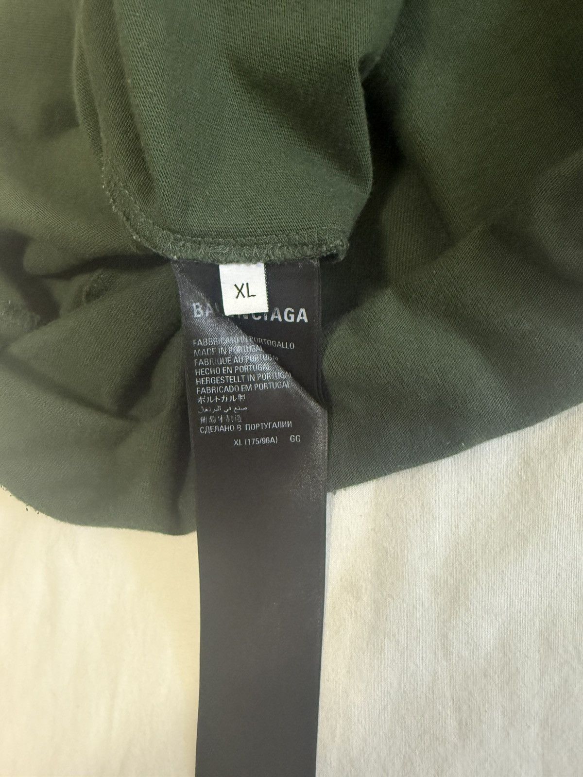Balenciaga Balenciaga Unisex Dark Green Tee Size US XL / EU 56 / 4 - 4 Thumbnail