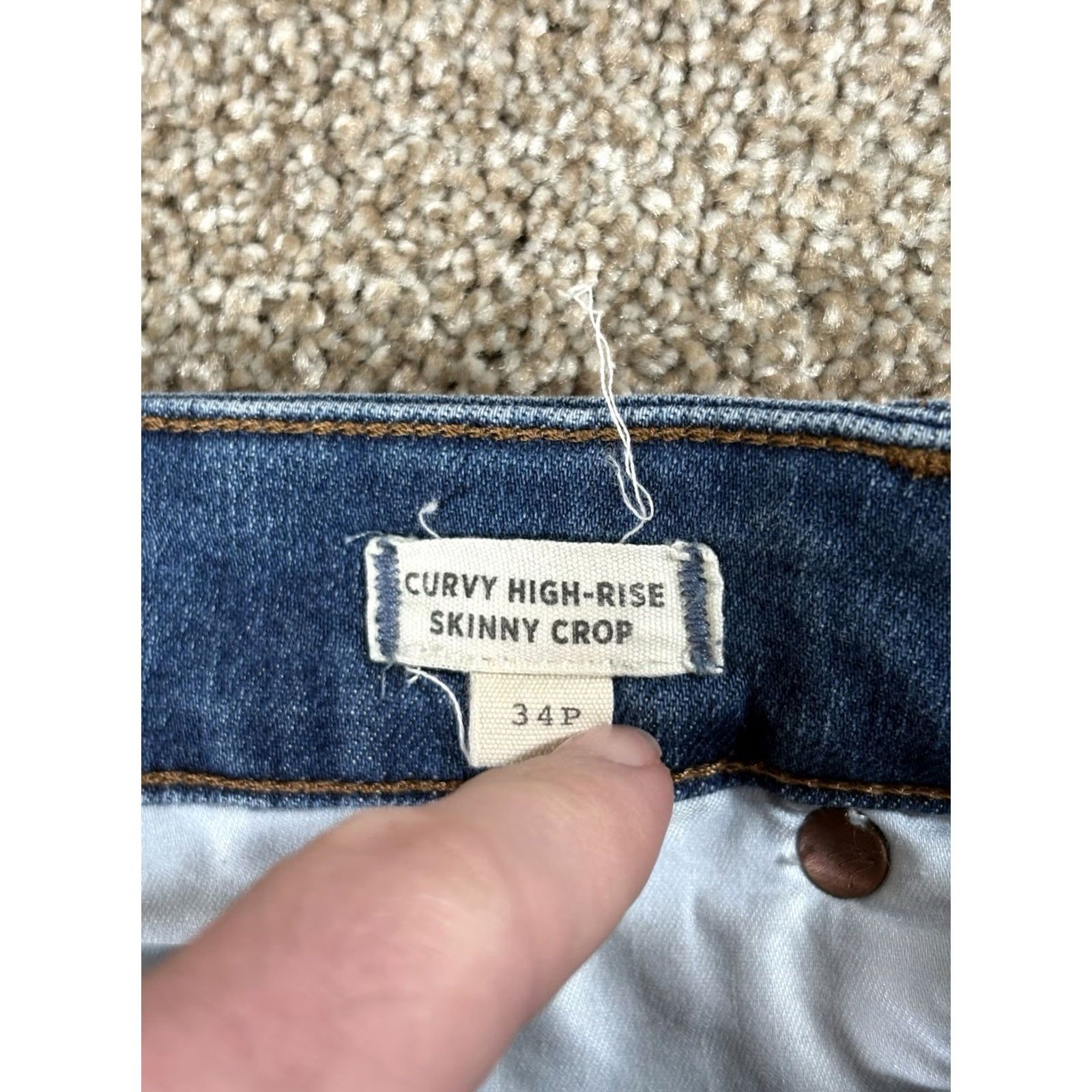 Madewell Madewell Jeans Women 34 P Curvy Skinny Crop High Rise Medium Wash Distressed Jeans Women Crop Skinny High Rise Medium Wash Distressed Size 24" / US 00 / IT 34 - 6 Thumbnail