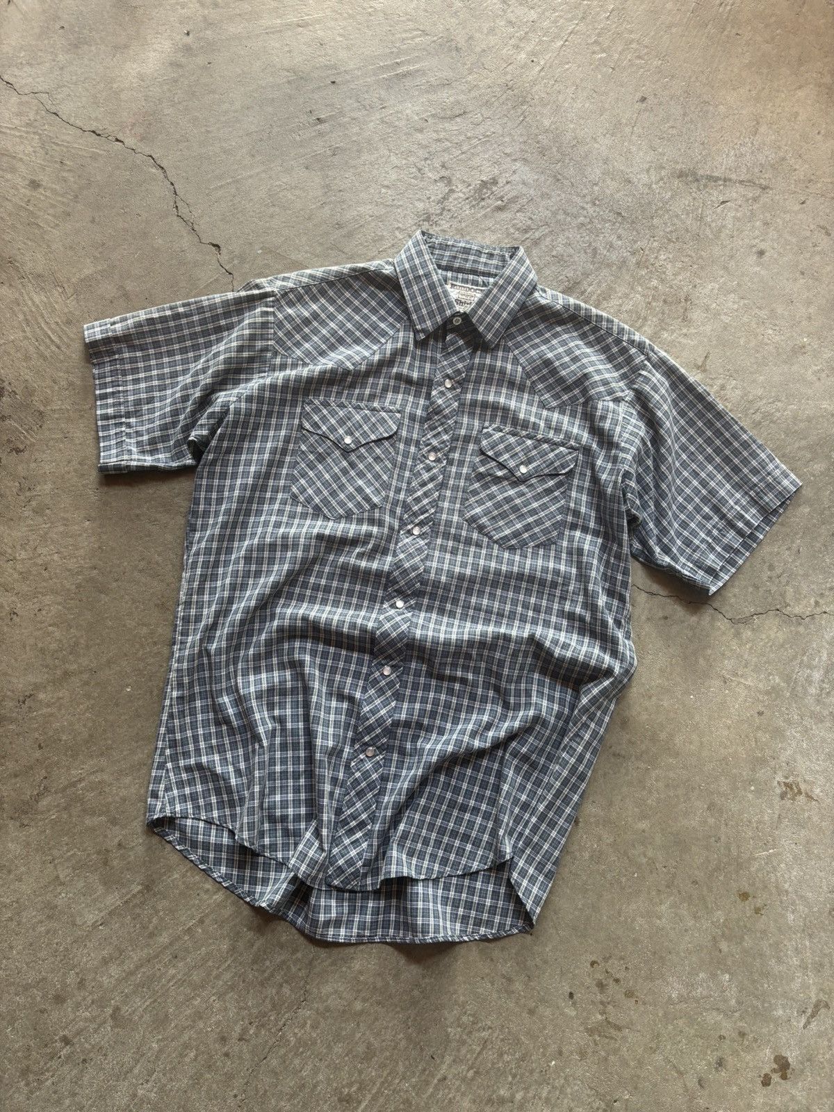 Ruddock Shirts vintage blue plaid shirt Size US L / EU 52-54 / 3 - 1 Thumbnail