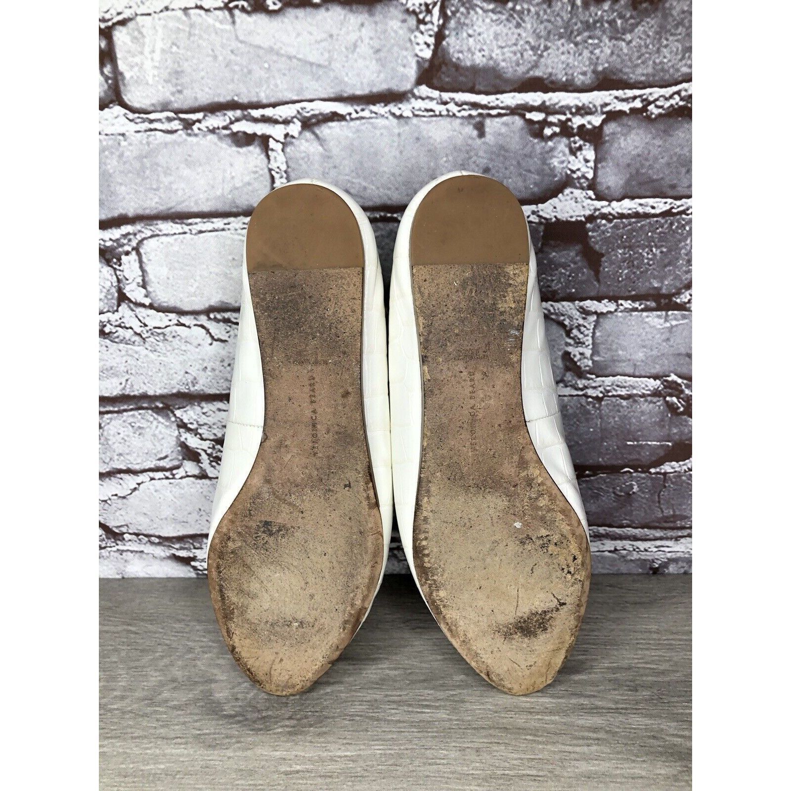 Veronica Beard Veronica Beard Griffin White Leather Croc Embossed Loafer Fl Size US 9.5 / IT 39.5 - 8 Thumbnail
