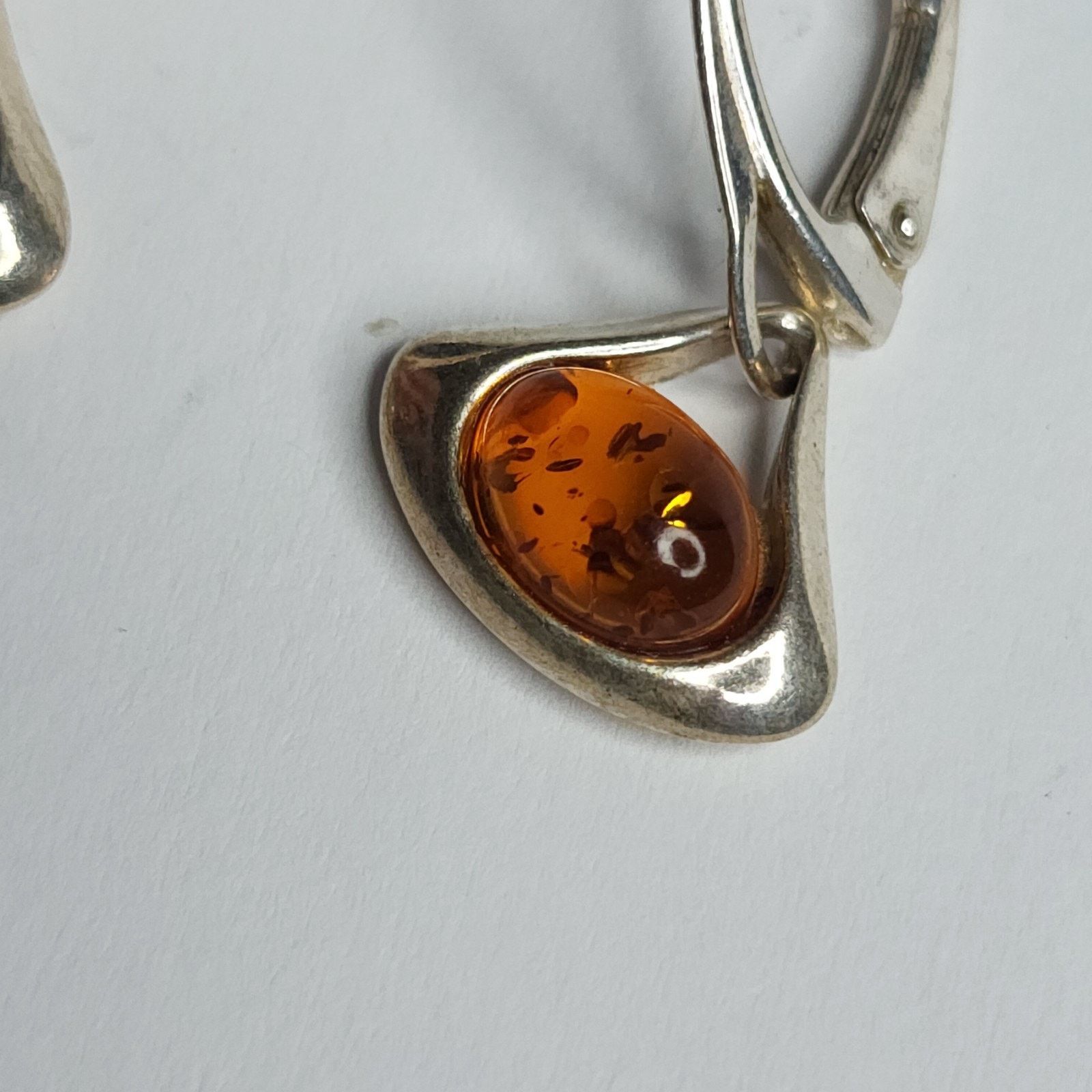 Other Cognac BALTIC AMBER Pear Teardrop Earrings STERLING SILVER Size ONE SIZE - 3 Thumbnail