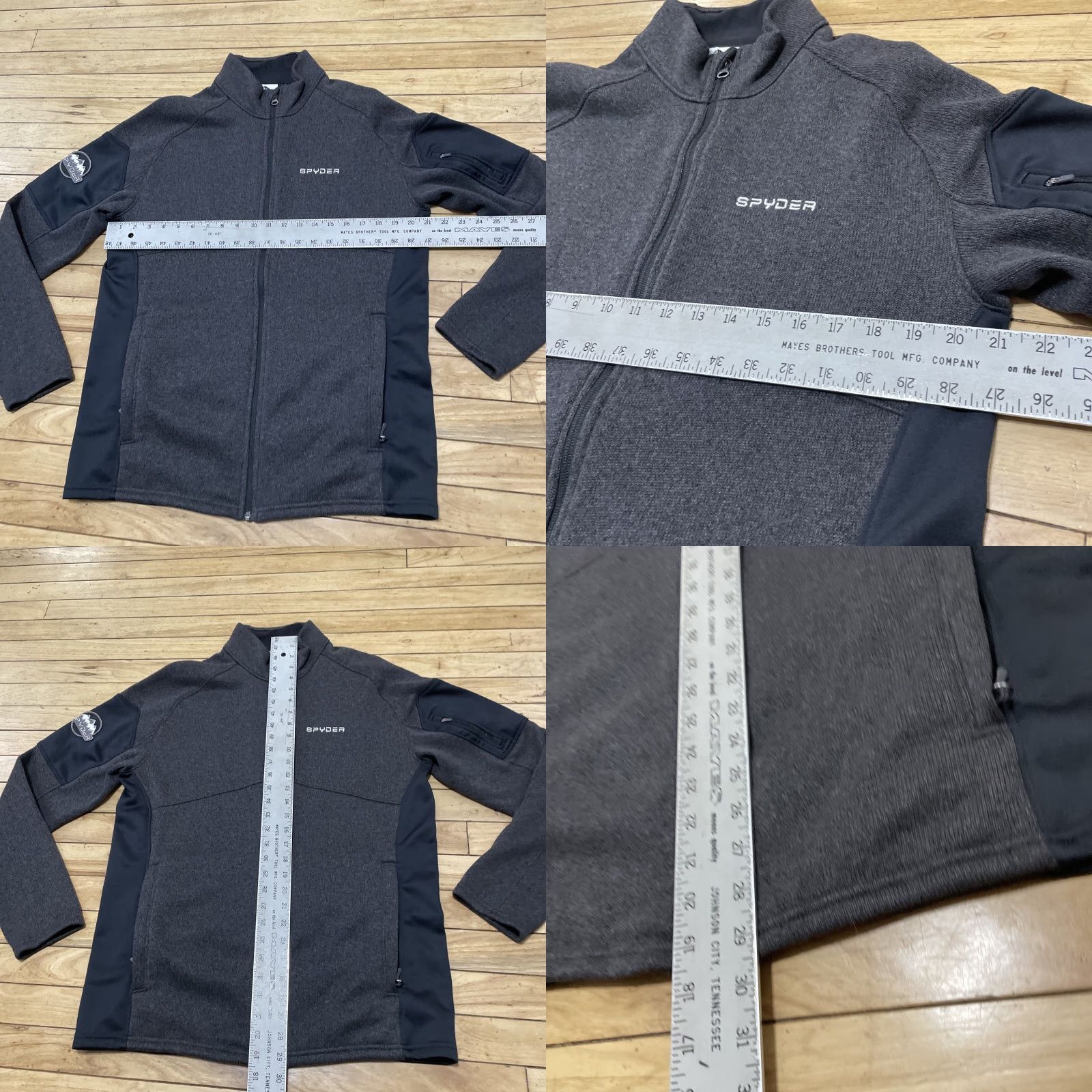 Spyder Spyder Full Zip Jacket Men L Gray Black Knit Athletic Layer Warm Size US L / EU 52-54 / 3 - 8 Thumbnail