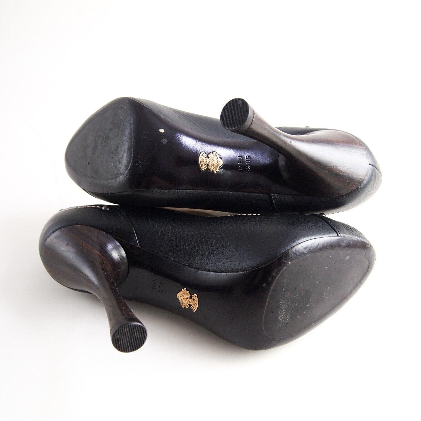 Bally Bally Uril Heels Plateau Black Leather Womens US 6.5 EU 37 Size US 6.5 / IT 36.5 - 8 Thumbnail