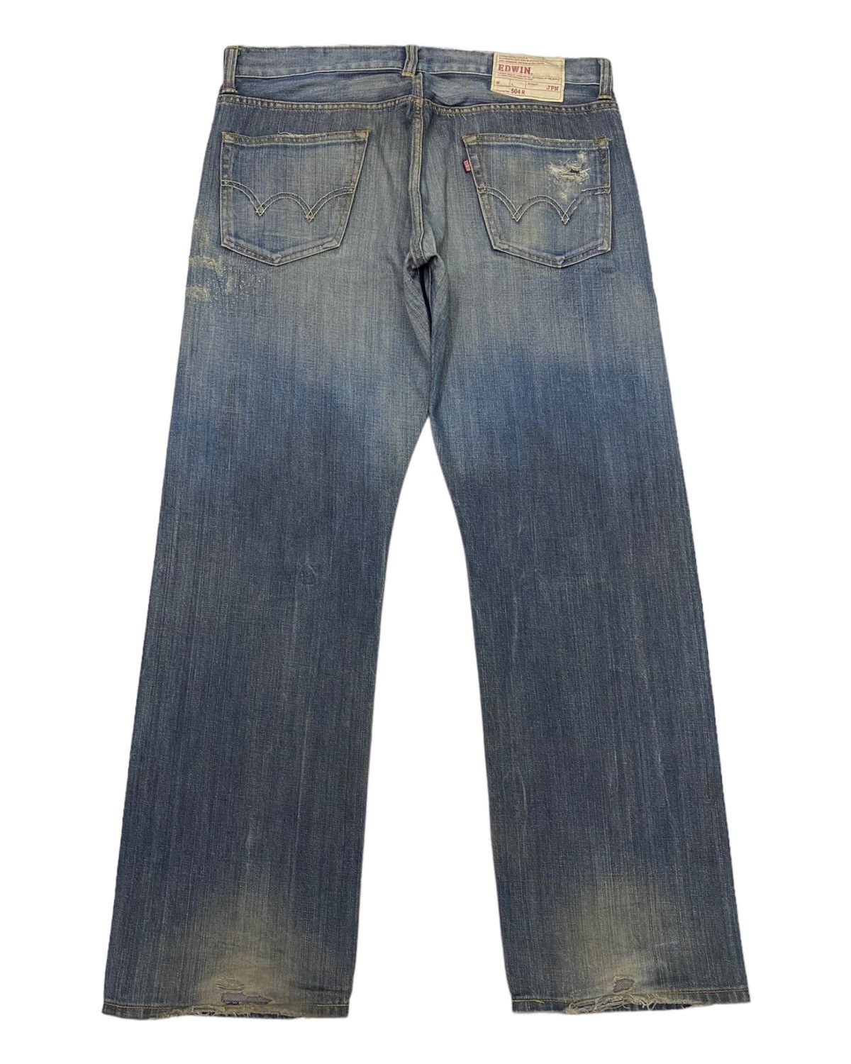 Beauty Beast × Hysteric Glamour 🔥BAGGY DISTRESSED DENIM EDWIN 504R BAGGY JEANS Size US 38 / EU 54 - 2 Thumbnail