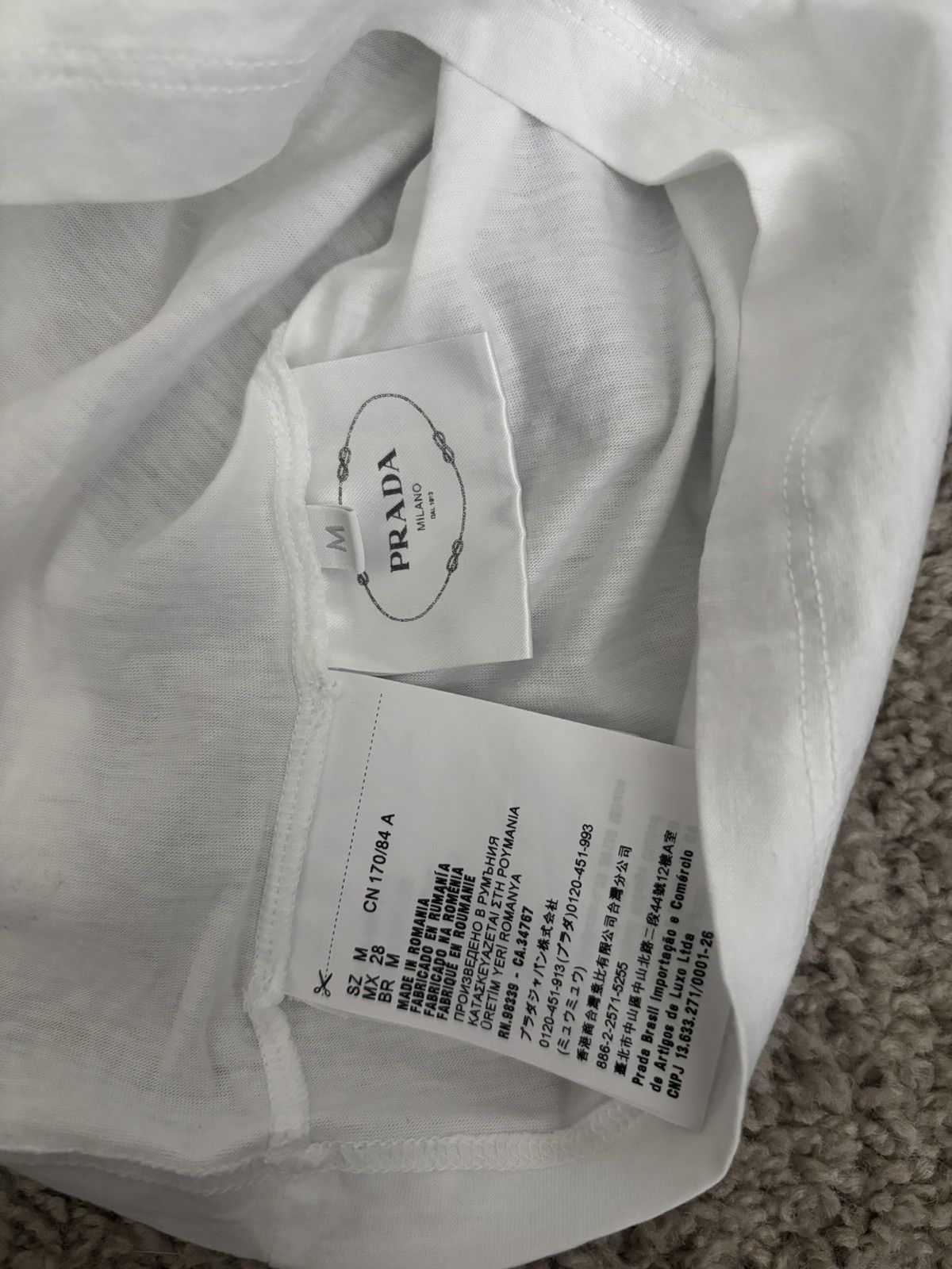 Prada Prada Cropped T-Shirt Size M / US 6-8 / IT 42-44 - 4 Thumbnail