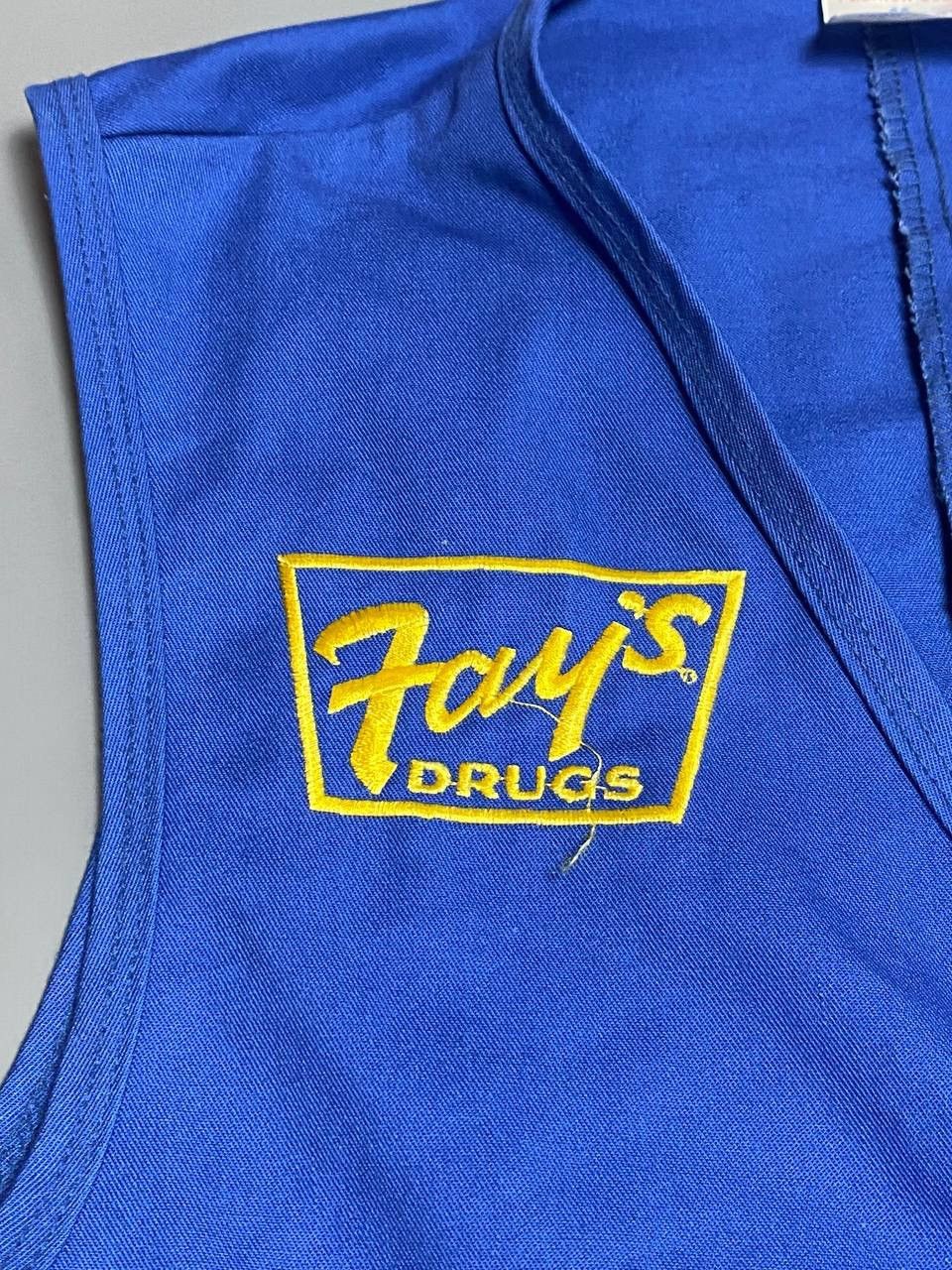 Vintage VTG 80-90s Fays Drugs Store Workers Vest Blue Size M Usa Size US M / EU 48-50 / 2 - 2 Thumbnail