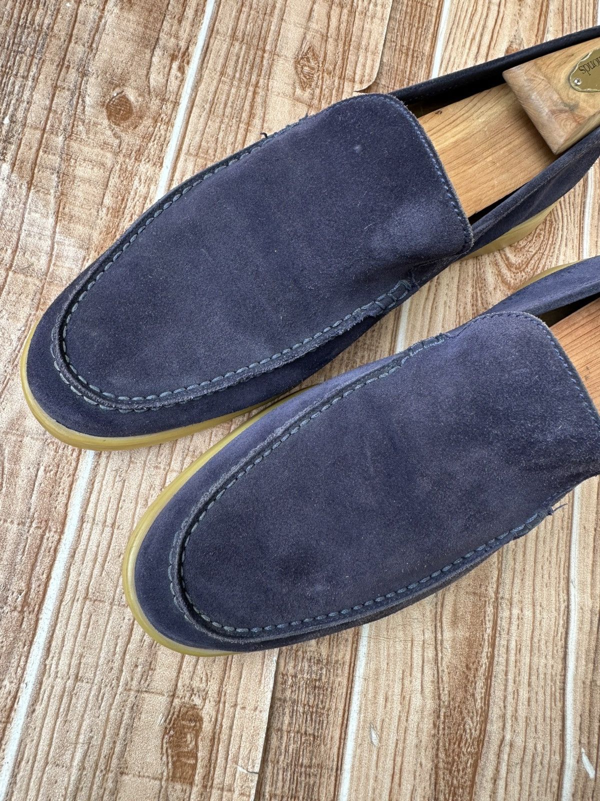 Loro Piana Loro Piana Summer Walk Blue Suede Loafer Flats Size US 11 / EU 44 - 5 Thumbnail