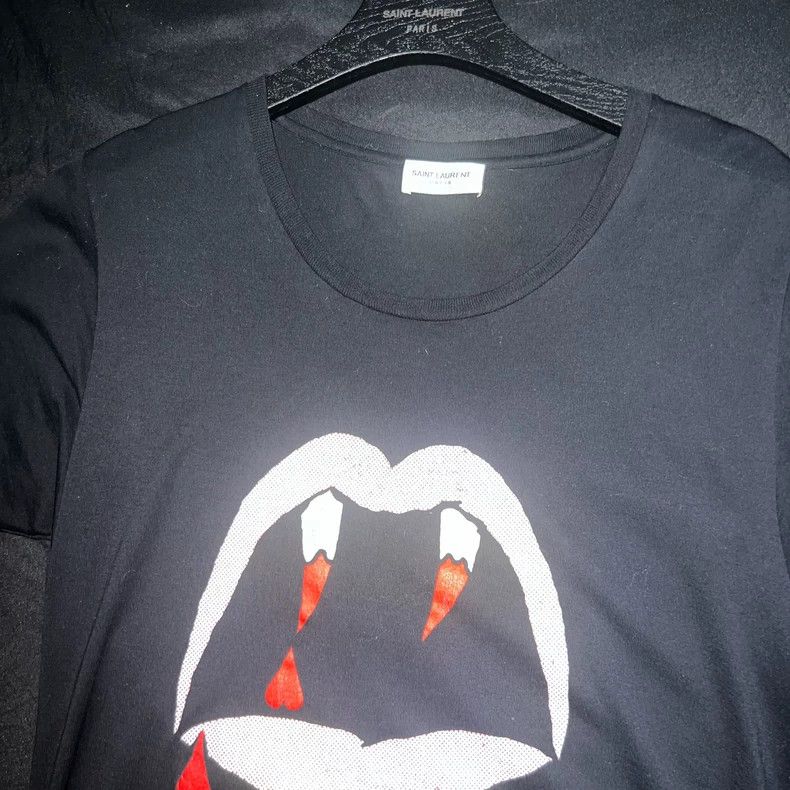 Saint Laurent Paris Saint laurent paris 16ss Blood Teeth Short-sleeved T-shirt Size US XS / EU 42 / 0 - 4 Thumbnail