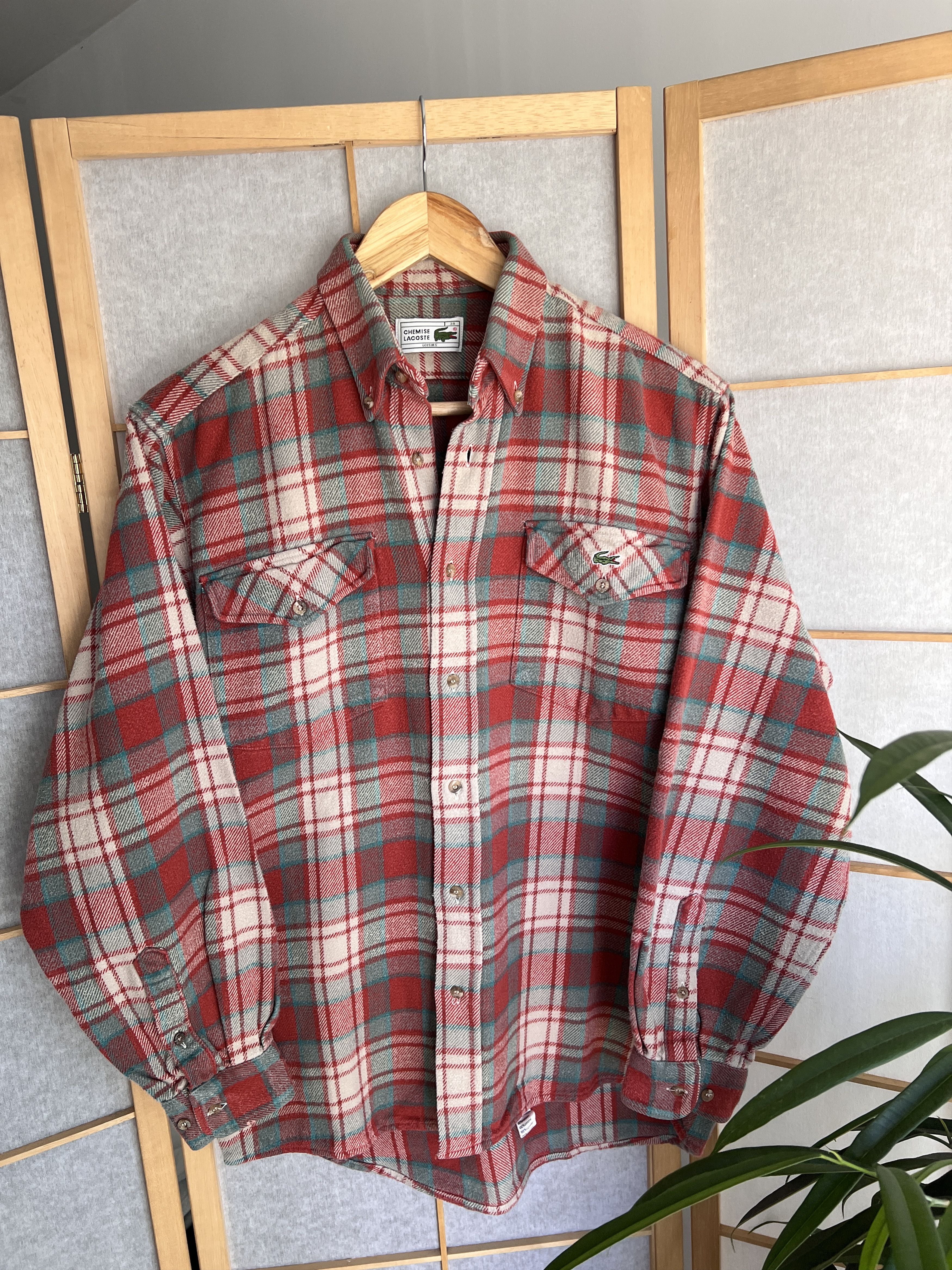 Lacoste Lacoste vintage 1990s flannel shirt plaid checked old money Size US S / EU 44-46 / 1 - 3 Thumbnail