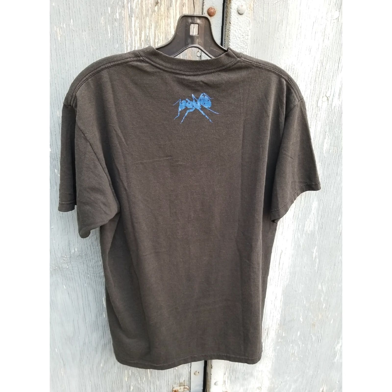 Jerzees VINTAGE ANTICON ADVERTISEMENT SHIRT MEDIUM Mens T-Shirt Black 90s Hip Hop Logo Distressed Fade Chest 20 Length 27.5 Size US M / EU 48-50 / 2 - 5 Thumbnail