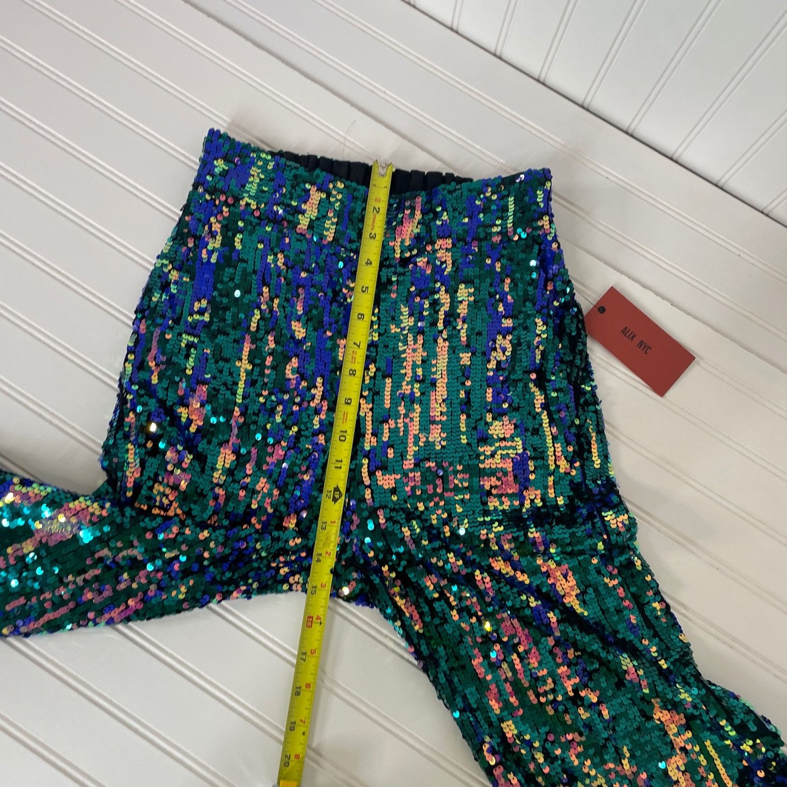 ALIX NYC NWT Alix NYC High Waisted Sequin Kimmel Pants Sz S Size 27" / US 4 / IT 40 - 10 Thumbnail