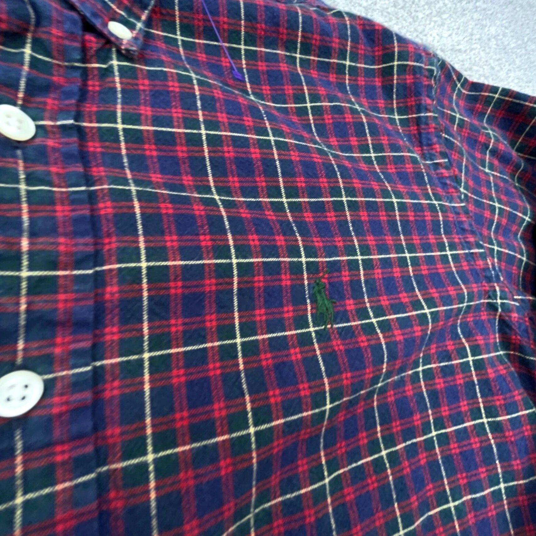 Ralph Lauren Ralph Lauren Shirt Men Medium Red Blue Flannel Button Up Tartan Classic Fit Size US L / EU 52-54 / 3 - 5 Thumbnail