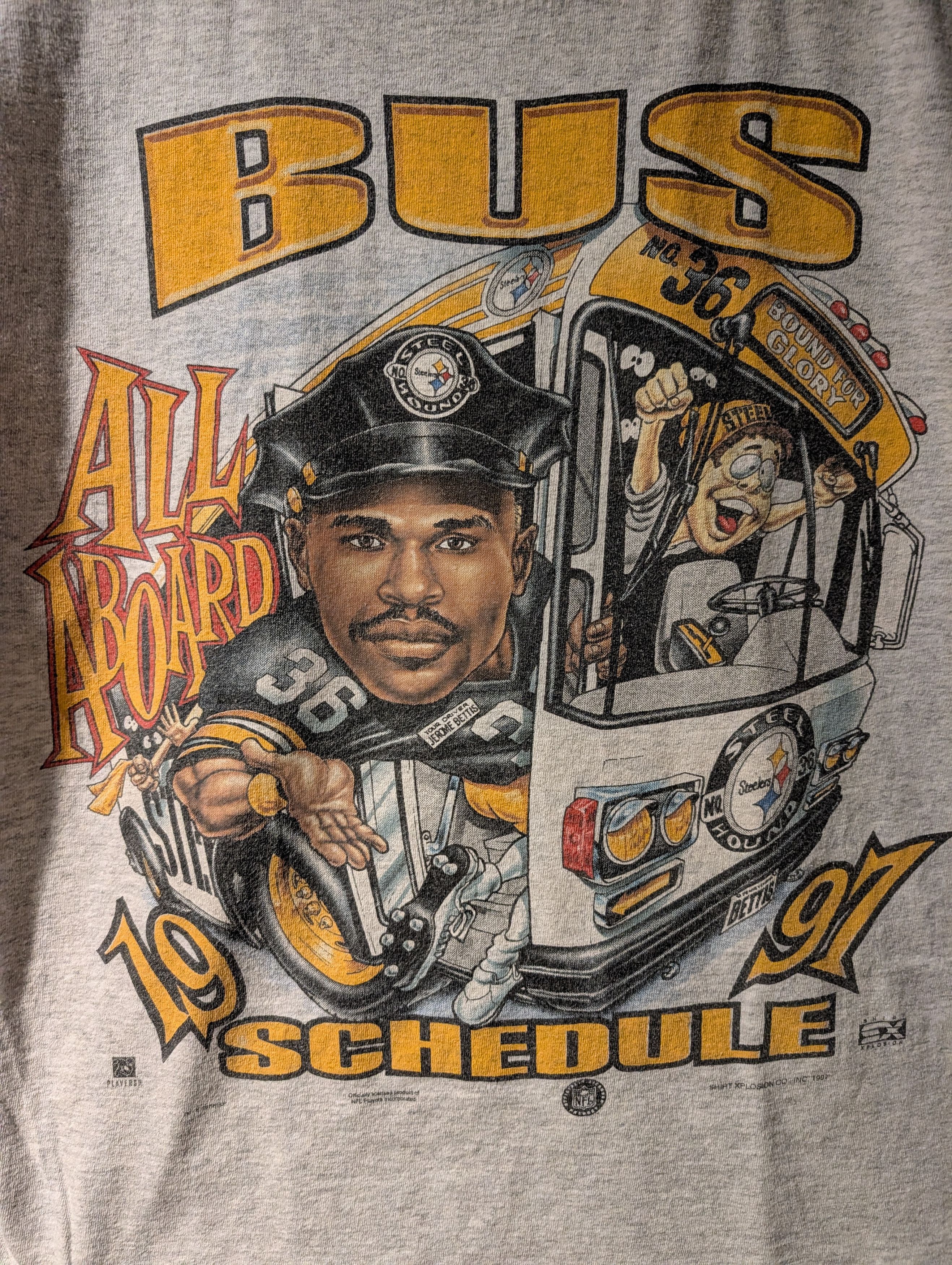 NFL Vintage 1997 Jerome Bettis Pittsburgh Steelers T-Shirt Size US L / EU 52-54 / 3 - 2 Thumbnail