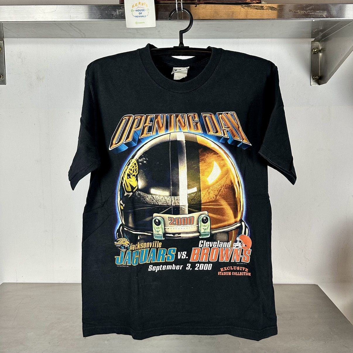 Lee × NFL × Vintage Vintage 2000 NFL Opening Day Jaguars Browns Promo T-shirt Size US L / EU 52-54 / 3 - 1 Thumbnail
