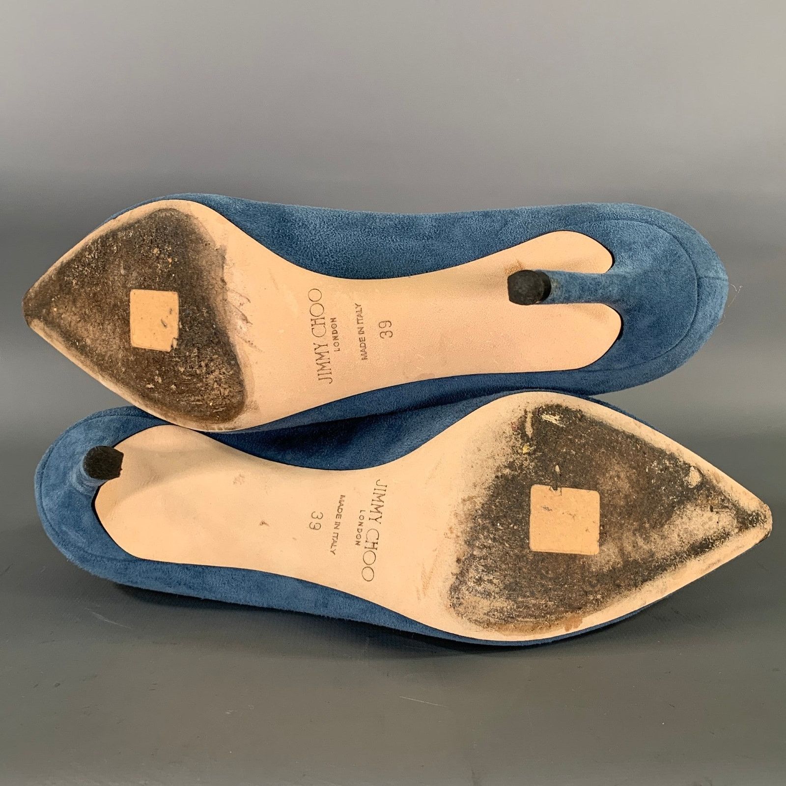 Jimmy Choo JIMMY CHOO Size 9 Blue Suede J0001474039 Suede Pumps Size US 9 / IT 39 - 6 Thumbnail