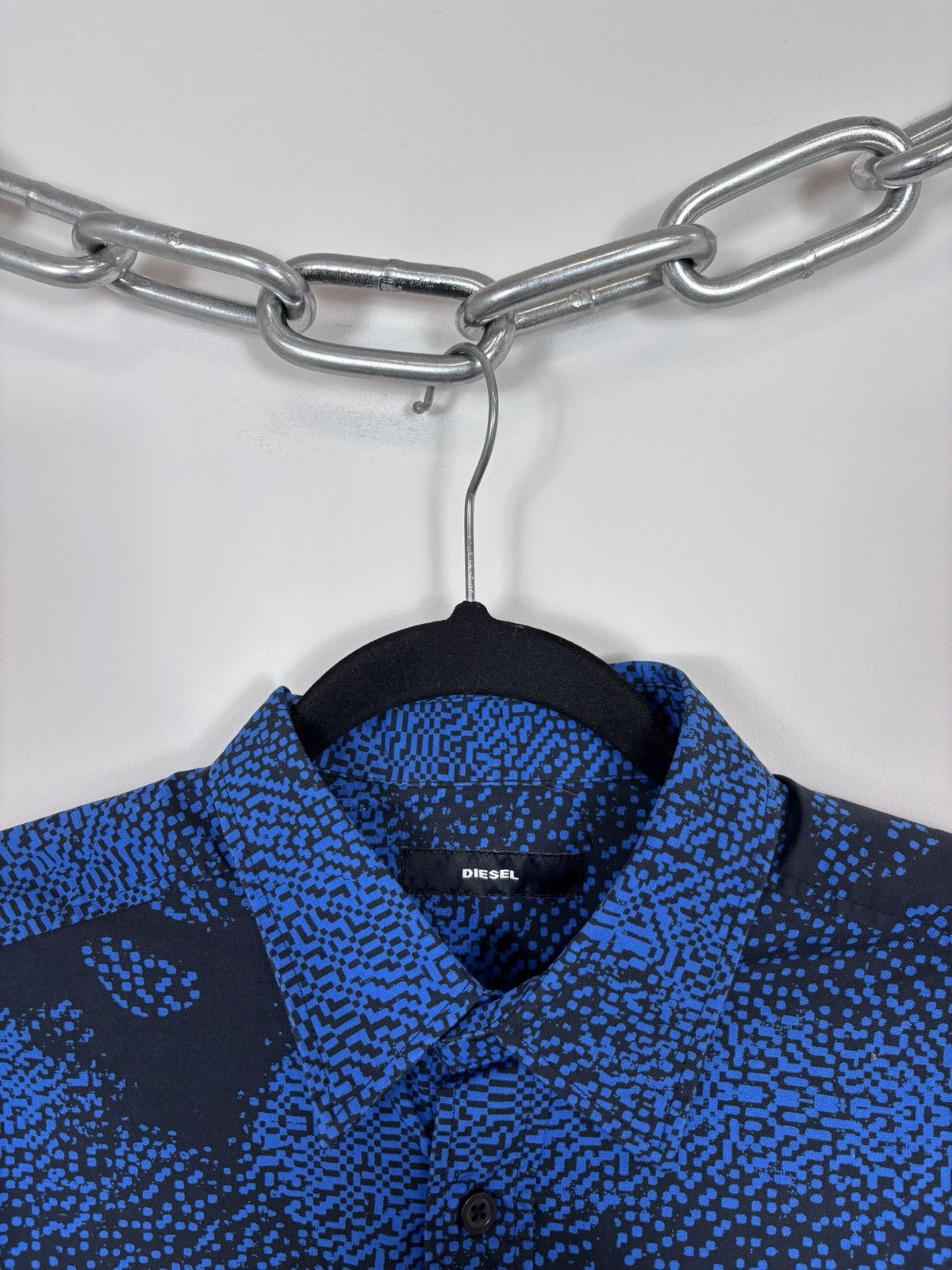 Diesel Diesel Luxx NWT Men’s Blue/Black AOP Long Sleeve Shirt Size US M / EU 48-50 / 2 - 5 Thumbnail