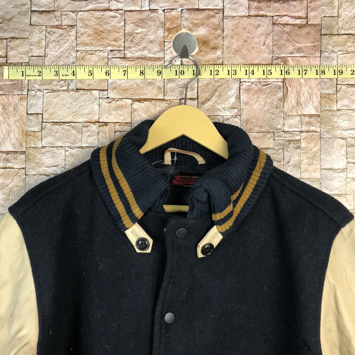 Beams Plus × Vintage Beams Brown Bombers varsity Jacket #A828 Size US M / EU 48-50 / 2 - 4 Thumbnail