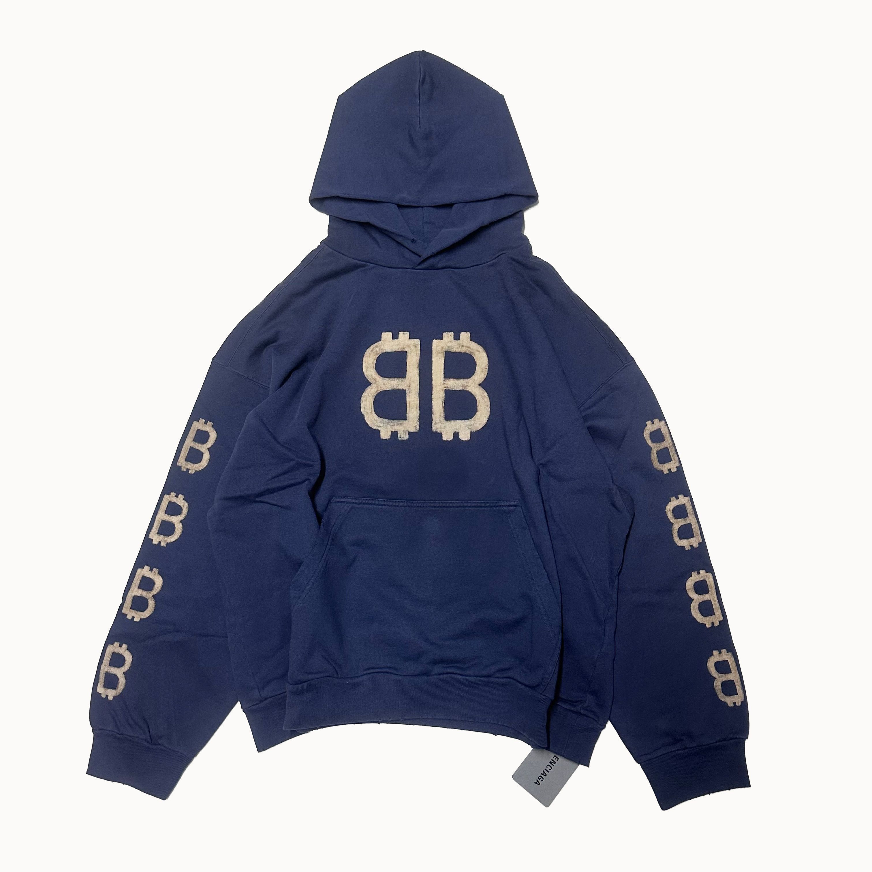 Balenciaga BALENCIAGA size L Bitcoin Blue hoodie sweatshirt large Size US L / EU 52-54 / 3 - 1 Thumbnail