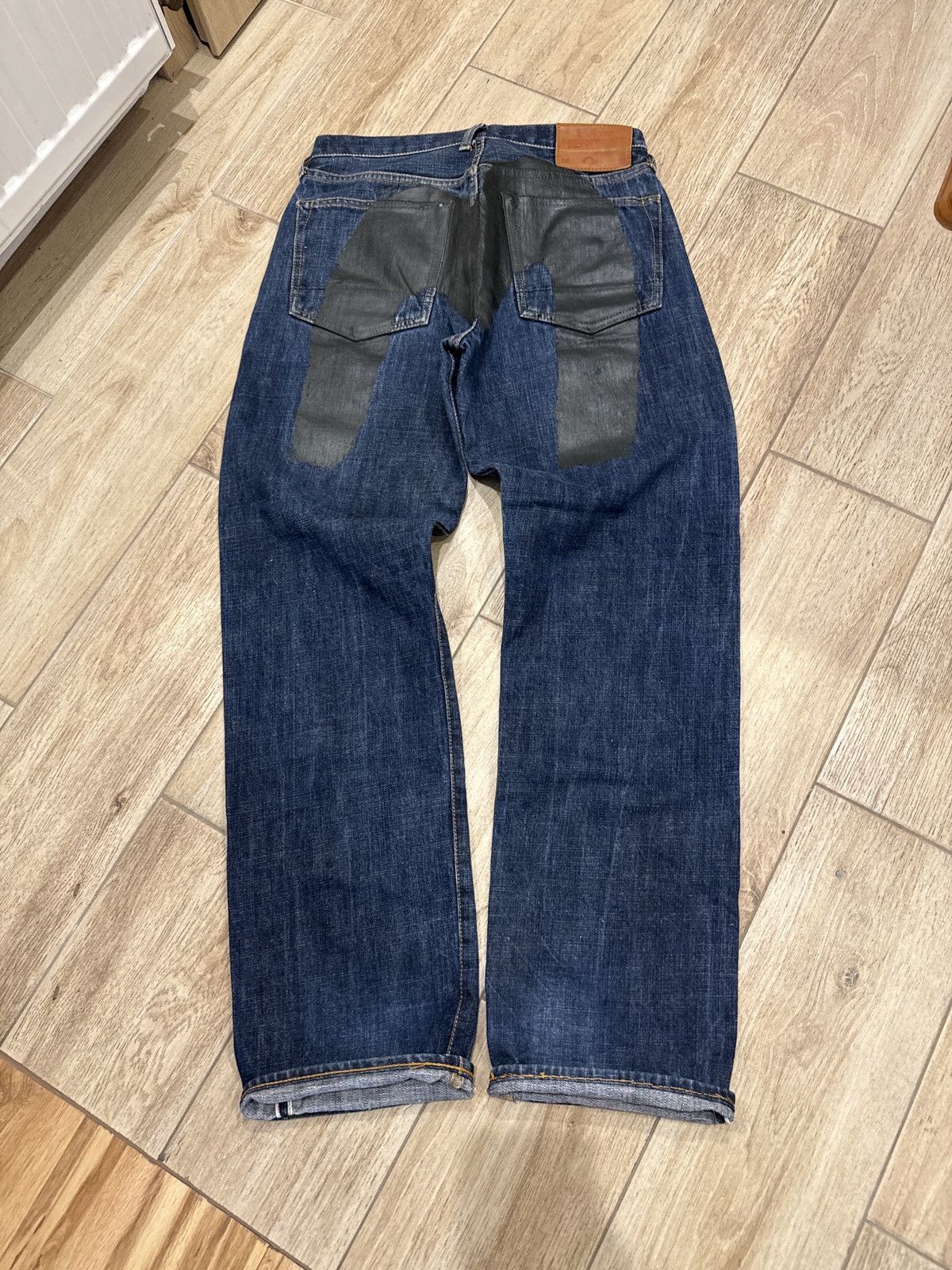 Evisu Vintage Evisu denim jeans pants big logo dark black japanese Size US 30 / EU 46 - 1 Thumbnail