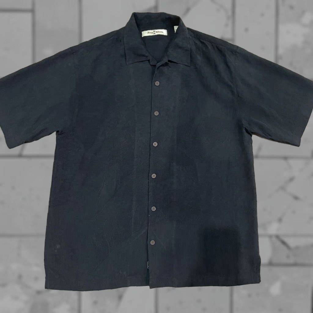 Tommy Bahama Tommy Bahama Men’s Black Silk Textured Short Sleeve Hawaiian Button-Up Shirt M Size US M / EU 48-50 / 2 - 1 Thumbnail