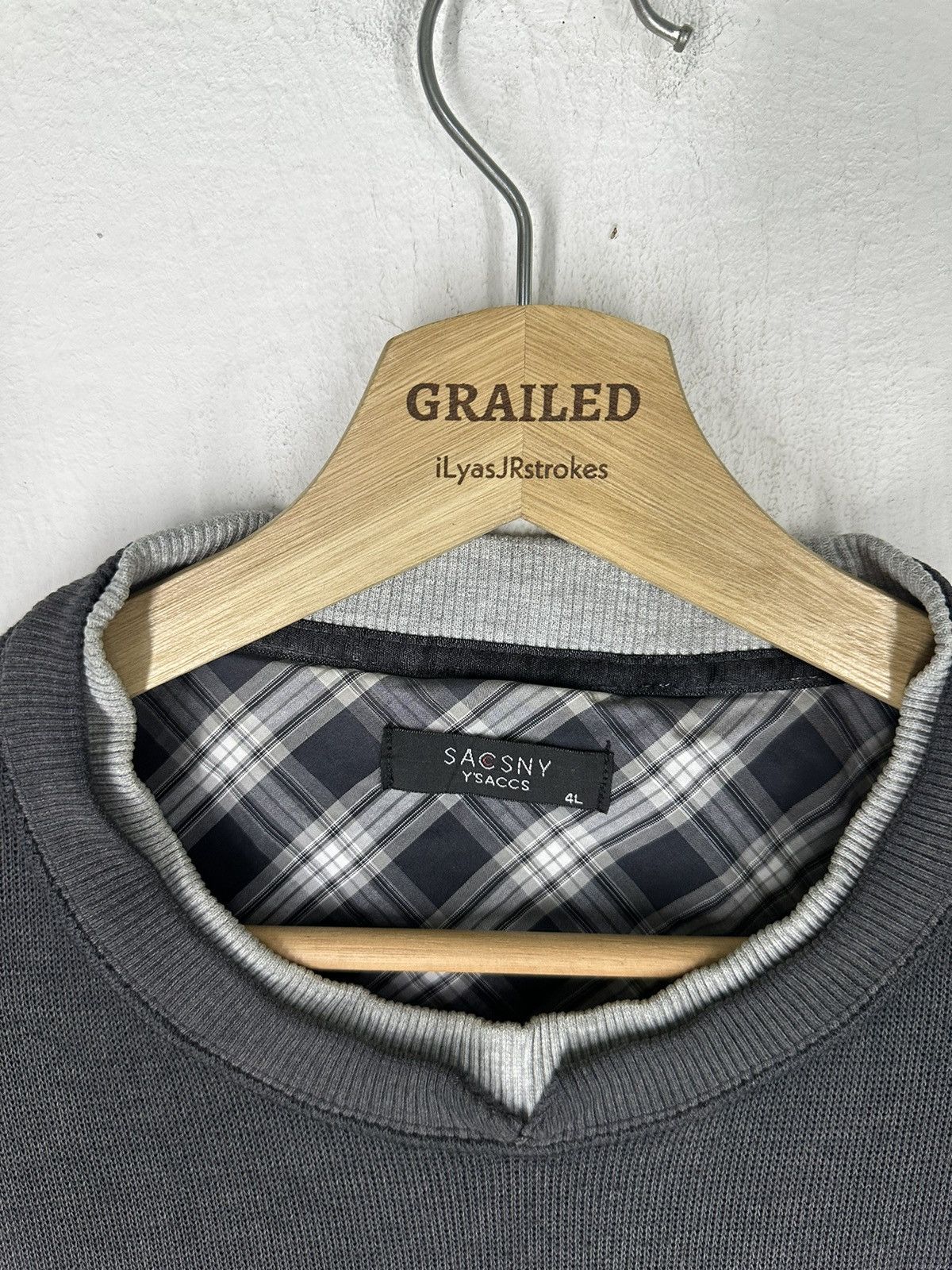 Japanese Brand × Y's × Yohji Yamamoto Vintage Y’sACCS Sacsny Faded Sweatshirt Size US L / EU 52-54 / 3 - 10 Thumbnail