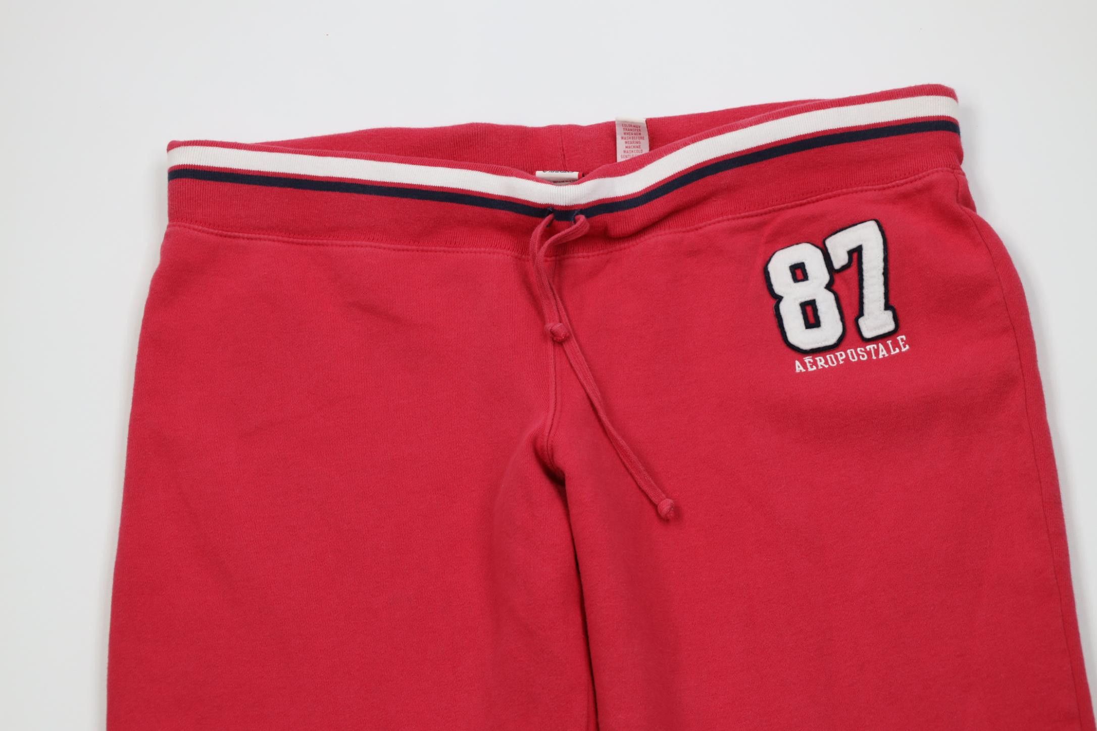 Aeropostale Vintage 90s Y2K Aeropostale Flared Wide Leg Sweatpants Pink Size 37" - 2 Thumbnail