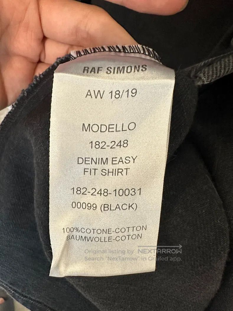 Raf Simons Raf Simons 18aw post leather ultra-shouette denim shirt Size US S / EU 44-46 / 1 - 5 Thumbnail