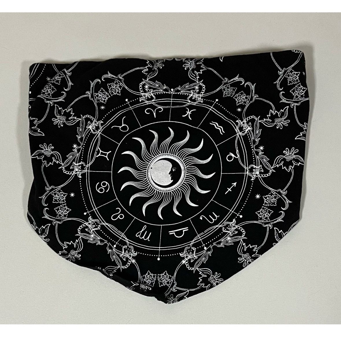 Vintage Zodiac Astrology Bohemian Sun Moon Tube Top Shirt Size S 🖤 Size S / US 4 / IT 40 - 2 Thumbnail