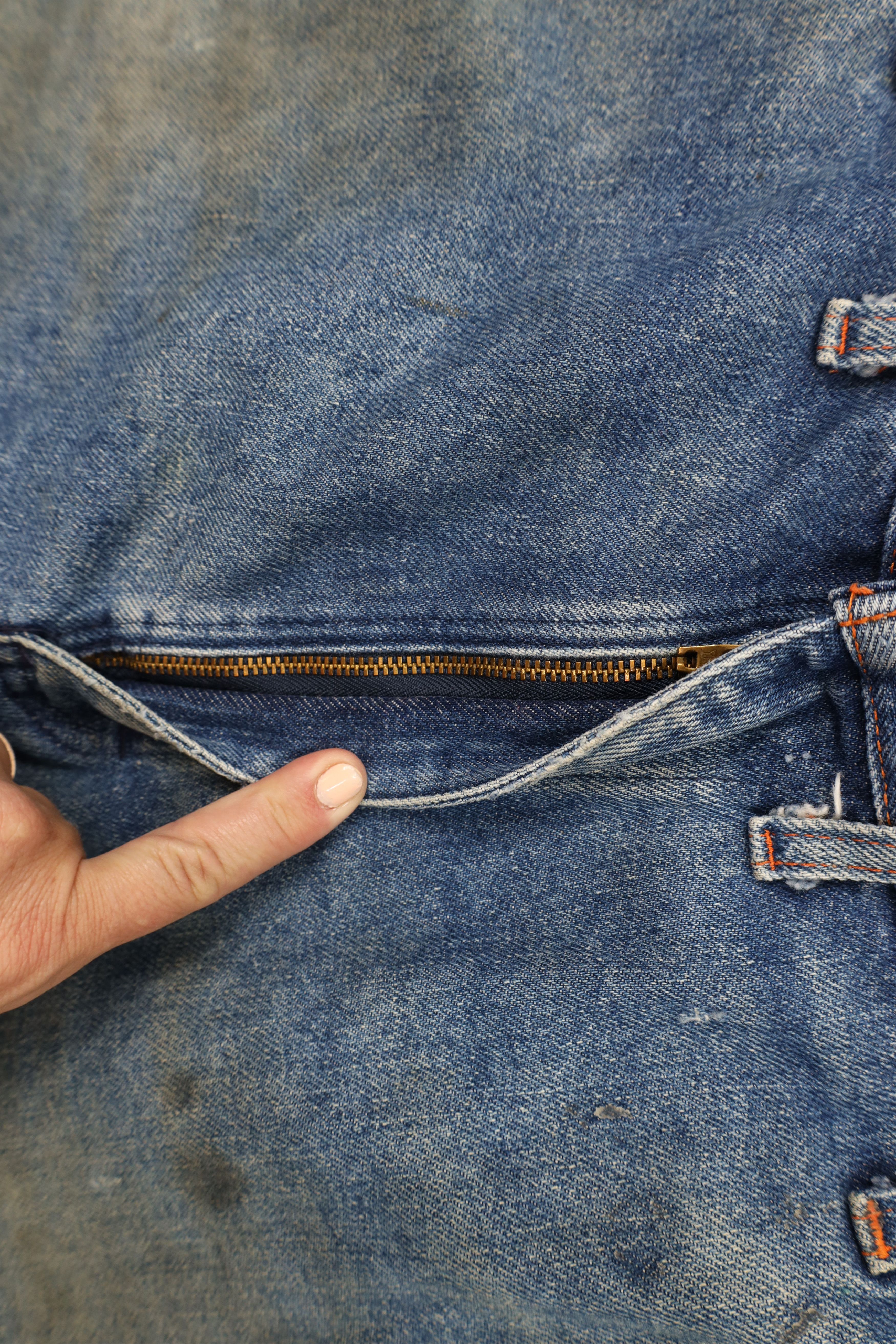 Big Mac Vintage 90s Big Mac Wide Leg Dungaree Denim Jeans Workwear Size US 40 / EU 56 - 9 Thumbnail