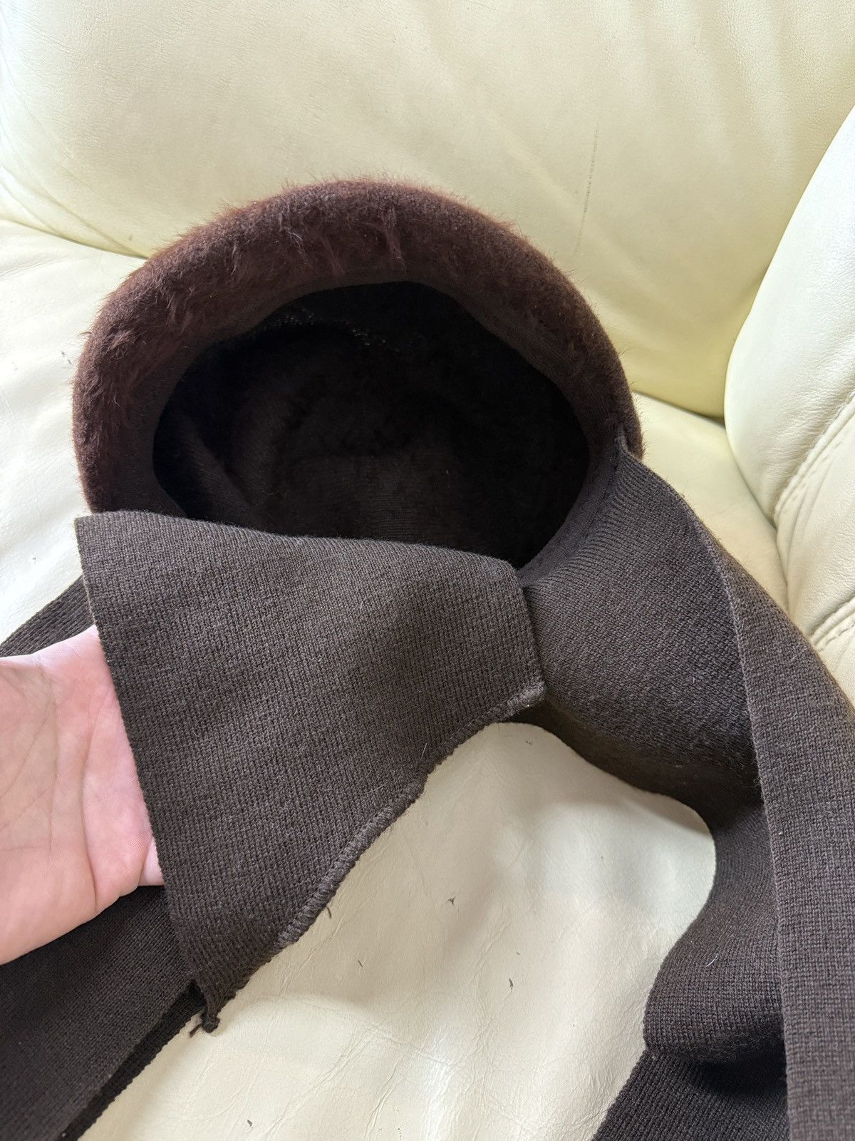 Kangol Vintage Brown Kangol Fur Hat With Scarf Size ONE SIZE - 8 Thumbnail