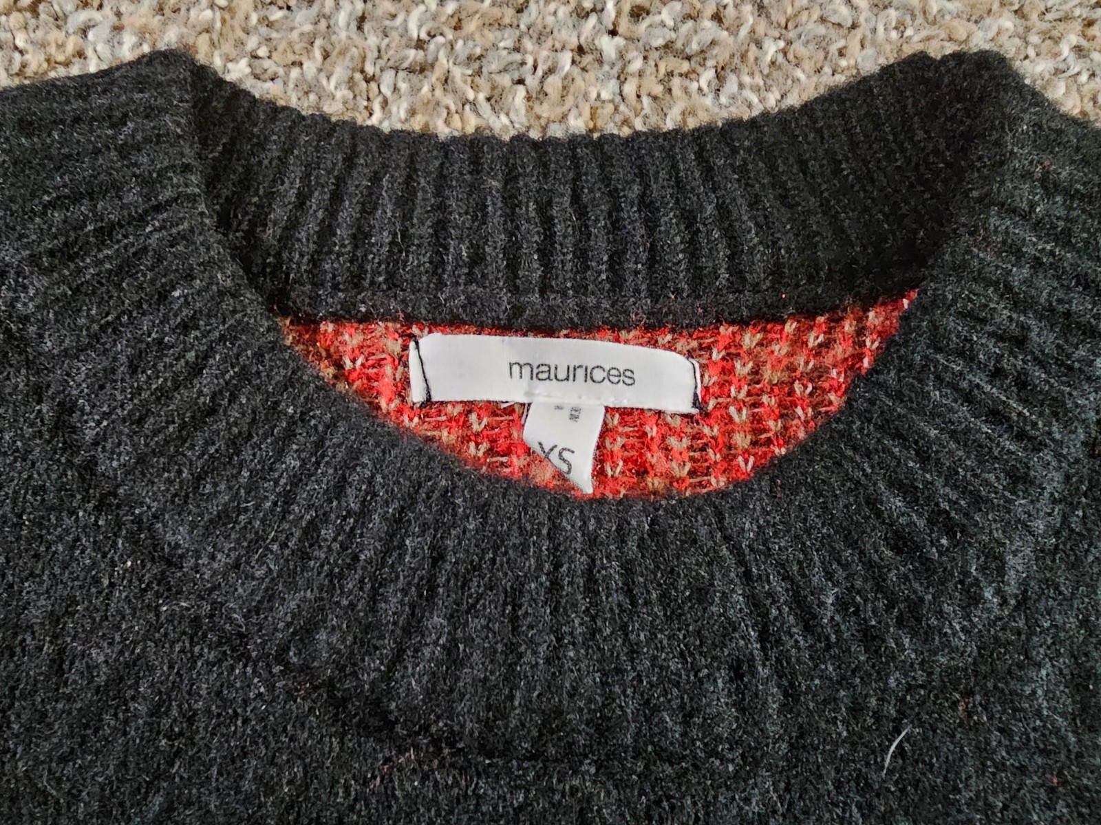 Designer Maurices Womens XS Acrylic Blend Pullover Sweater Size XS / US 0-2 / IT 36-38 - 3 Thumbnail
