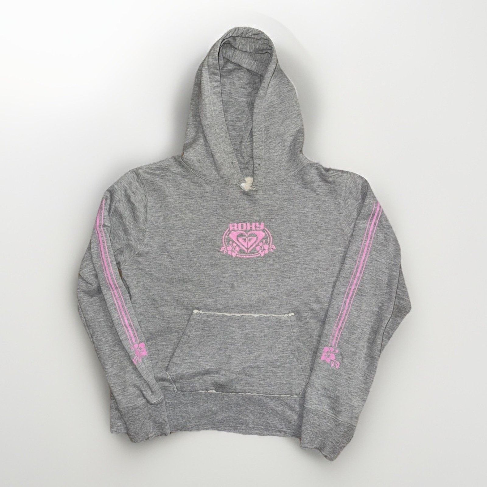 Quiksilver × Vintage Roxy Surf Hoodie Women’s L Gray Pullover Sweatshirt 20x22 Size L / US 10 / IT 46 - 1 Thumbnail