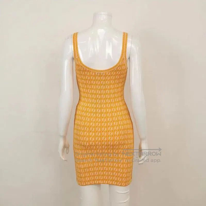 Fendi Fendi Colorful Embroidered Logo Dress . Size M / US 6-8 / IT 42-44 - 2 Thumbnail