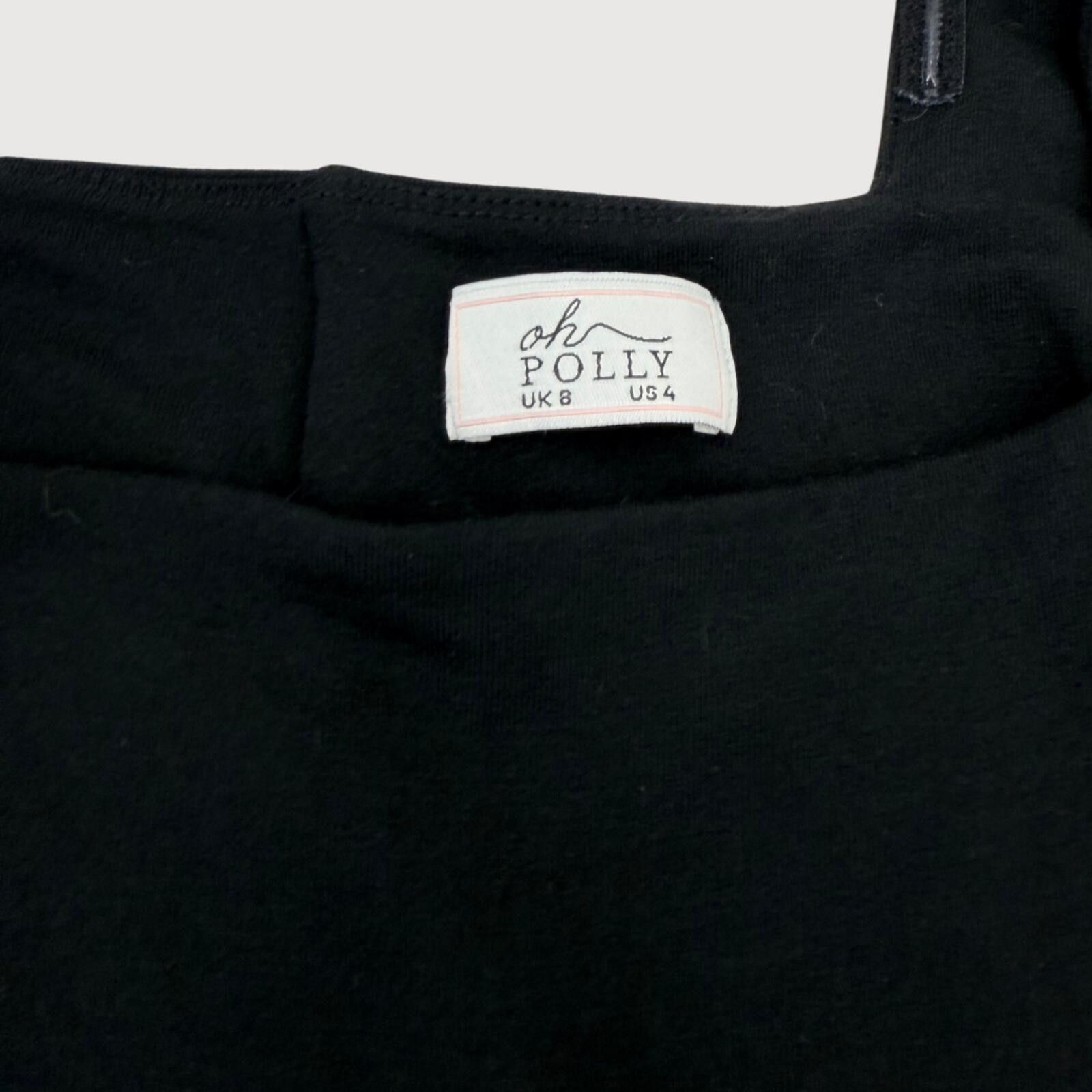 Other Oh Polly Delanie Jumpsuit Black Square Neck Bodycon 4 Size 27" / US 4 / IT 40 - 4 Thumbnail