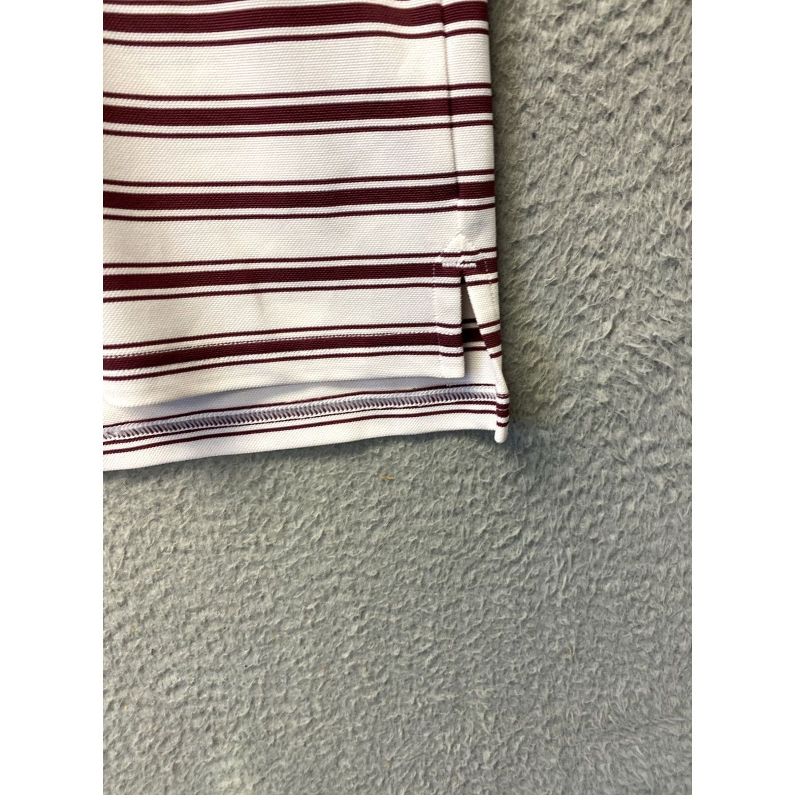 Bonobos Bonobos Polo Shirt Men L Golf Slim Maroon Striped Performance /0802 Size US L / EU 52-54 / 3 - 5 Thumbnail
