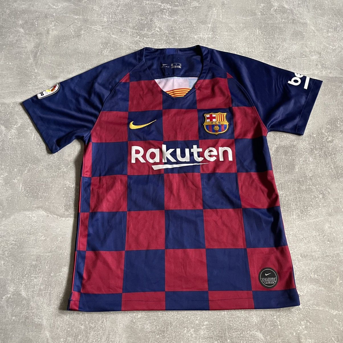 Nike Barcelona Messi rakuten jersey tee shirt unicef la liga