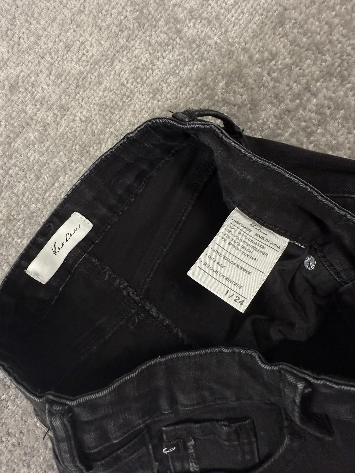 Kancan USA KANCAN Sz 1/24 Women’s Black MidRise Skinny Jeans Distressed Size 24" / US 00 / IT 34 - 3 Thumbnail
