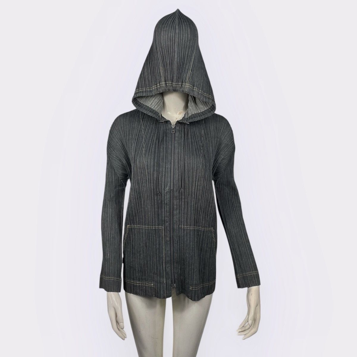 Pleats Please Issey Miyake Pleats Please Issey Miyake Hooded Zipper Jacket Size M / US 6-8 / IT 42-44 - 1 Thumbnail