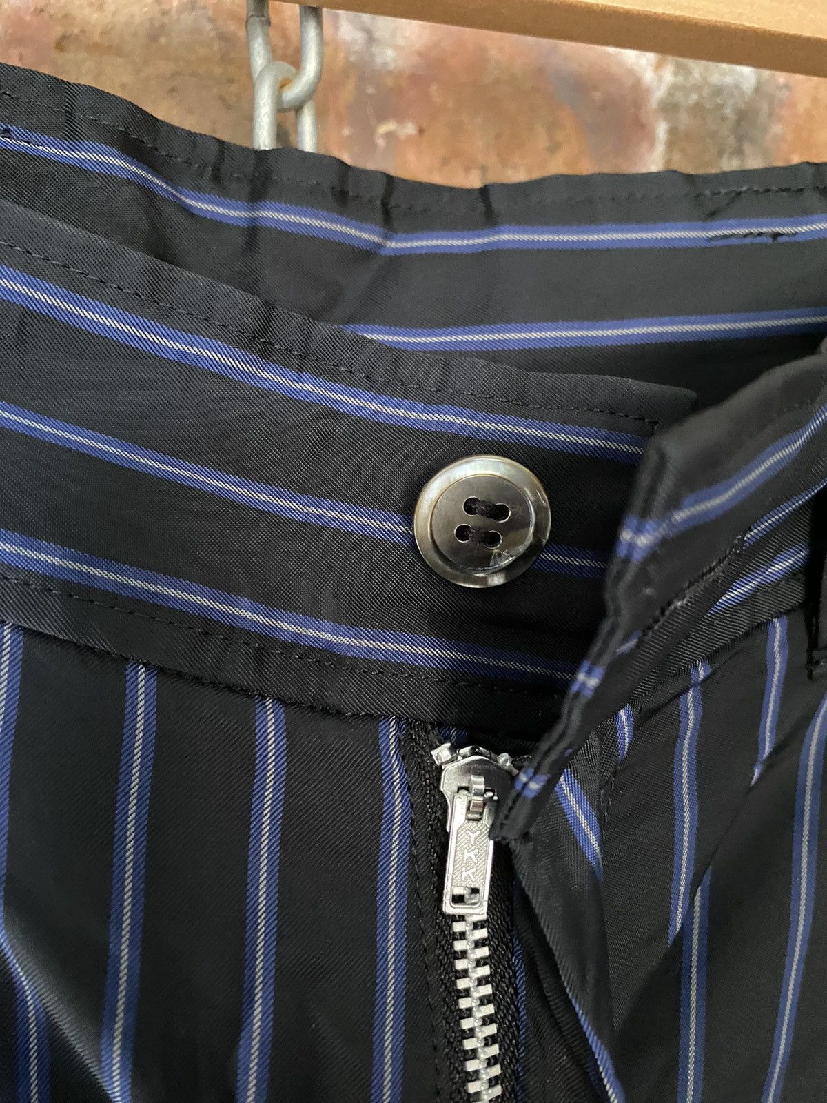 Comme des Garcons × Tricot Comme des Garcons SS03 Tricot neon stripe 100% cupro wide leg pants Size 30" / US 8 / IT 44 - 7 Thumbnail