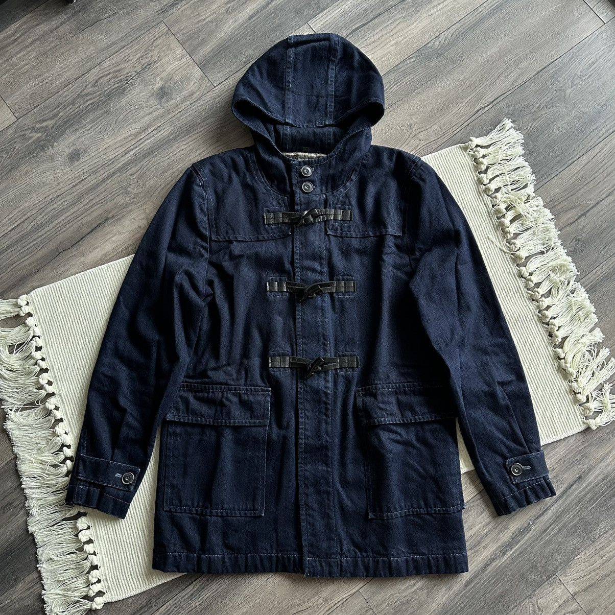 7 For All Mankind 7 For All Mankind Hooded Denim Toggle Coat in Indigo Blue Size US M / EU 48-50 / 2 - 3 Thumbnail